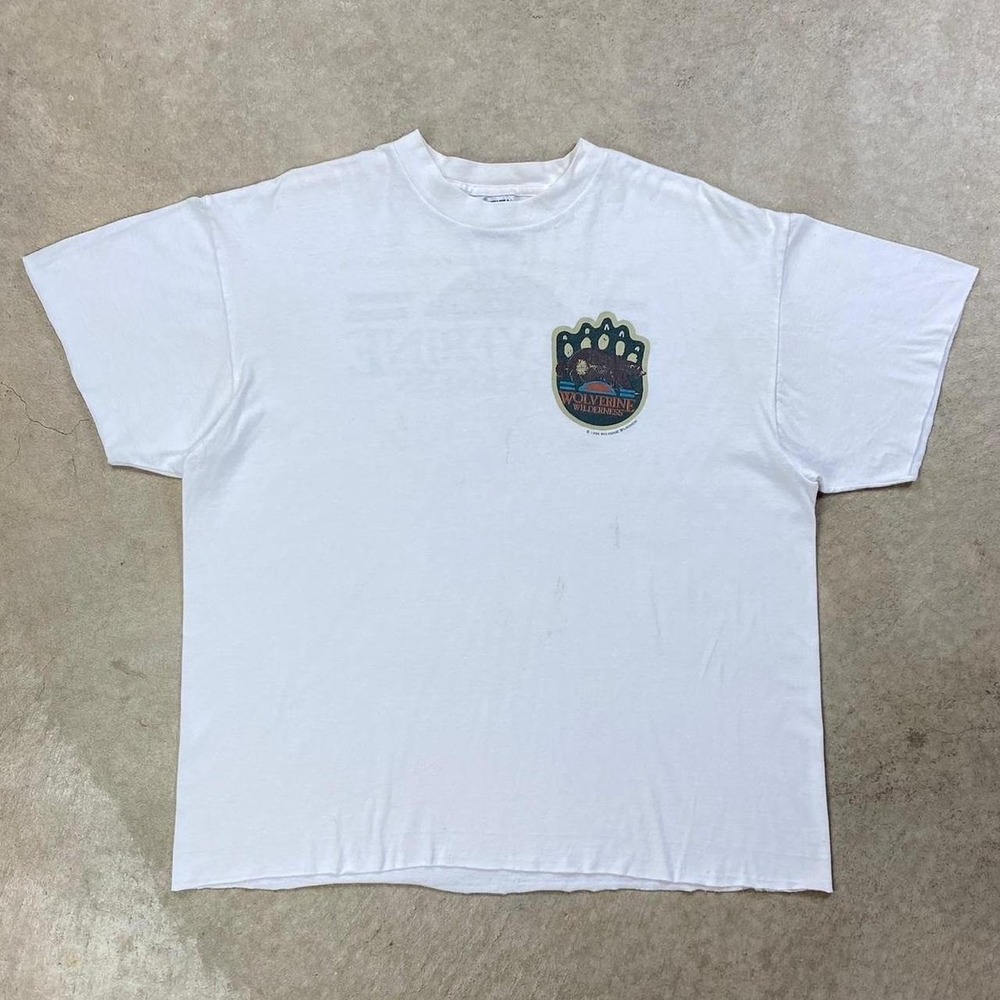 Vintage 90s Wolverine Wilderness Shirt Size XL White 1994 Bold and Adventurous